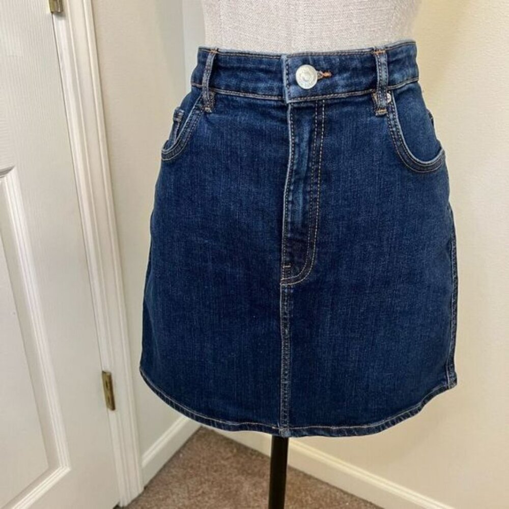 Zara Dark Denim Mini Skirt. Size L Great Condition